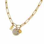 Double Smiley charm Necklace