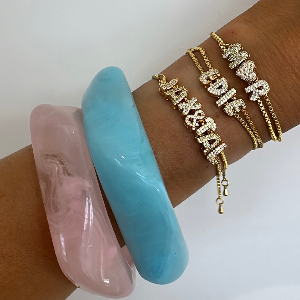 Mini Diamanté bubble bracelet