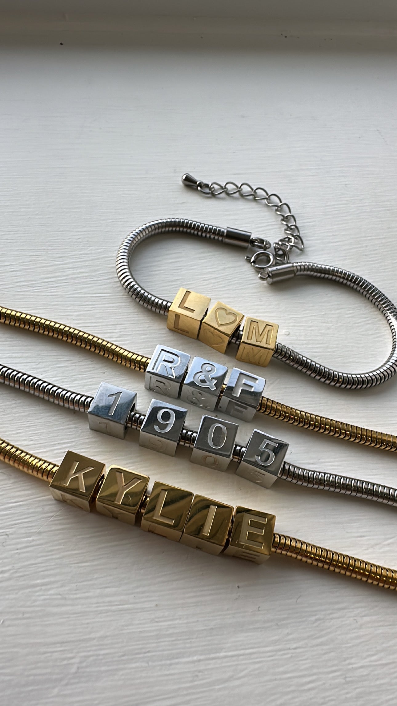 Personalised Cubes Bracelet