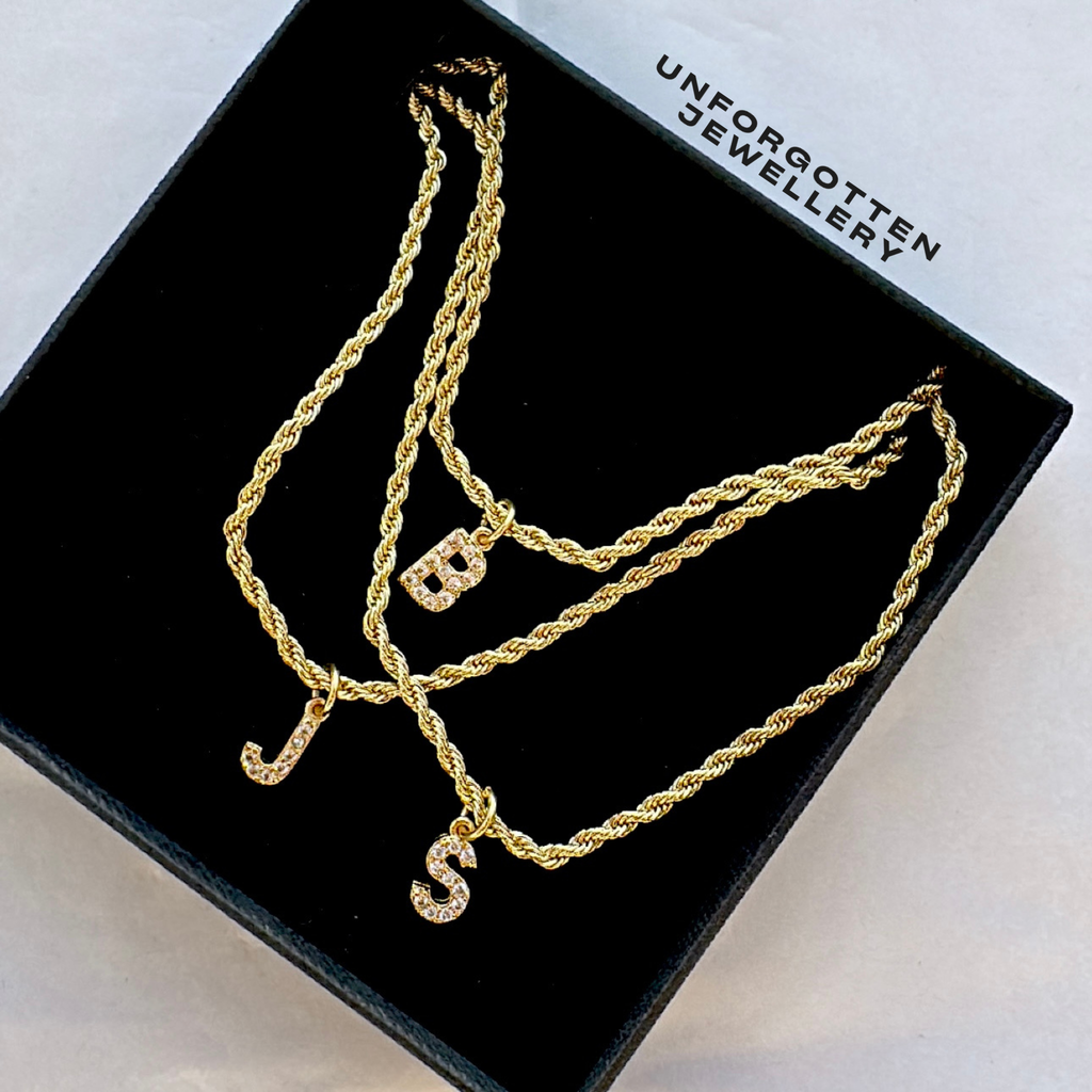 Diamanté Baby Initial Necklace