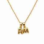 Baby balloon initial necklace