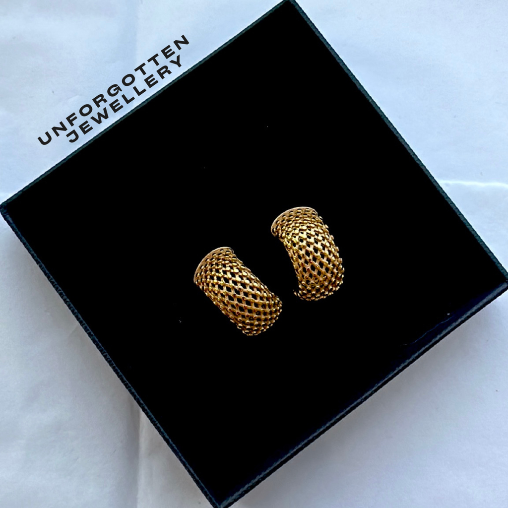 Mesh Stud Hoops