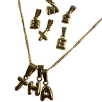 Baby balloon initial necklace