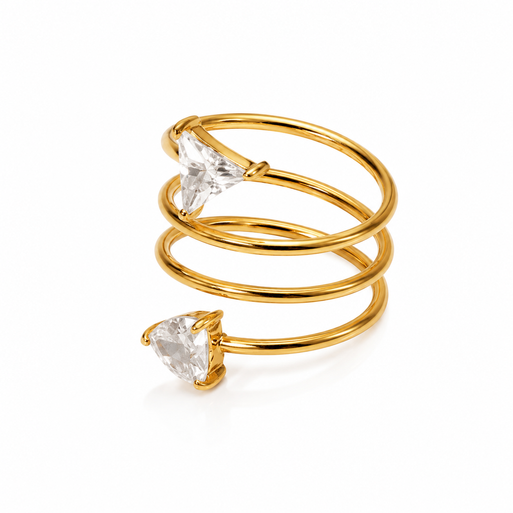 Twister CZ Ring