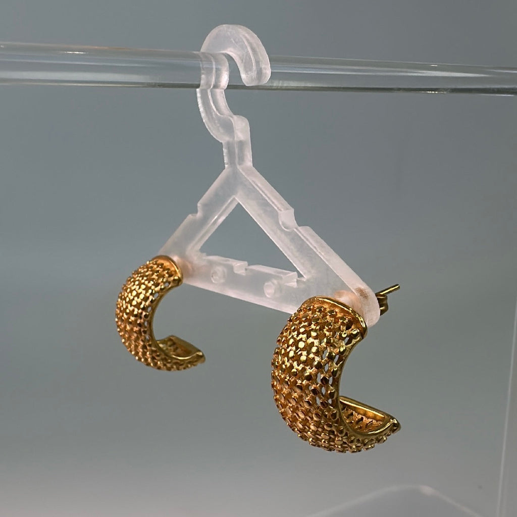 Mesh Stud Hoops