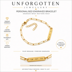 Engraved Mini Paperclip Bracelet