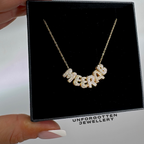 Mini Bubble DIAMANTÉ Name Necklace Single name