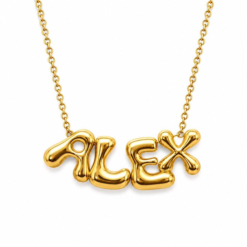 Melted Bubble personalised necklace