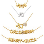 Mini Bubble Name Necklace Single name