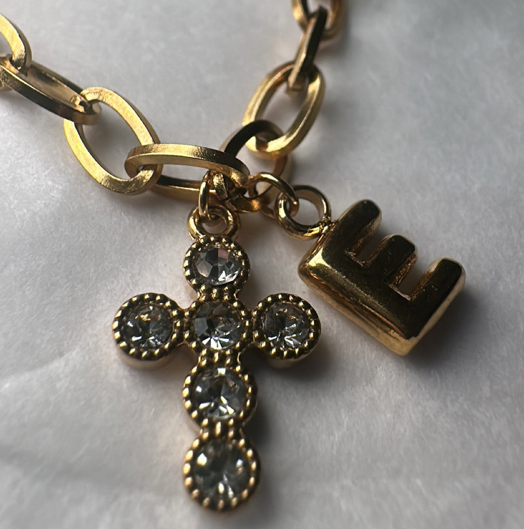 Faith & Initial Necklace