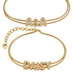 Delicate snake personalised bracelet
