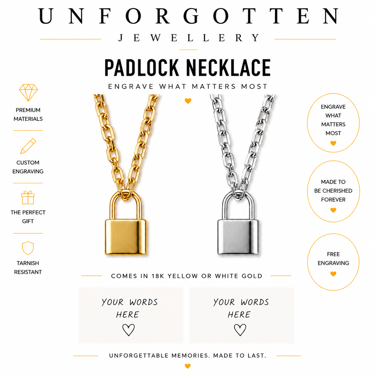 Engravable chunky padlock