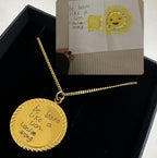 Engraved Medallion Necklace