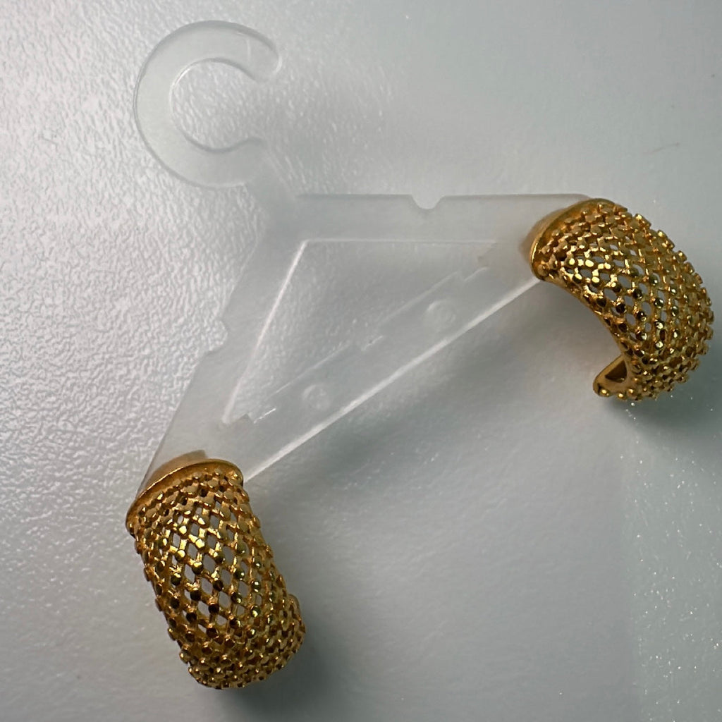 Mesh Stud Hoops