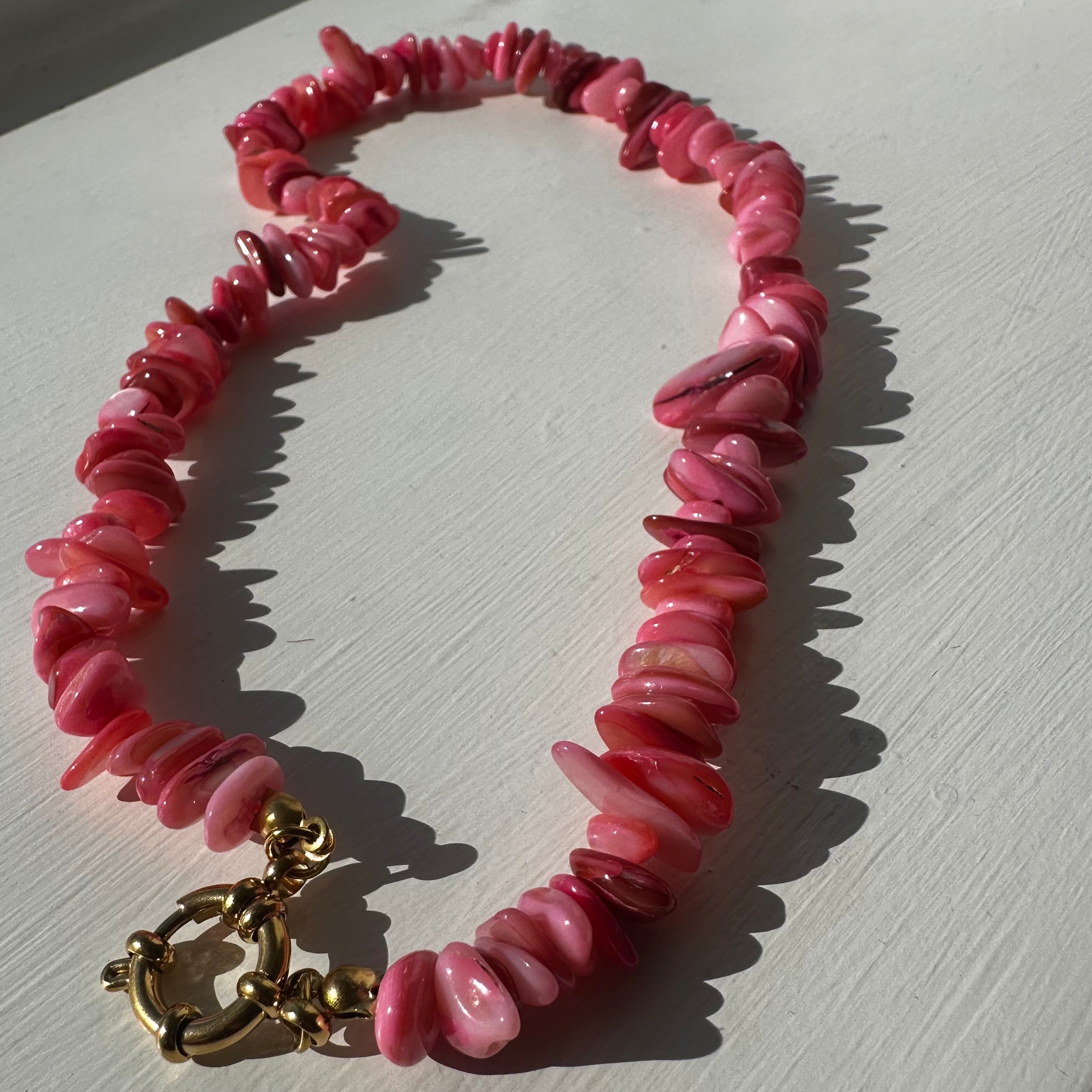 Coral shells charm builder necklace