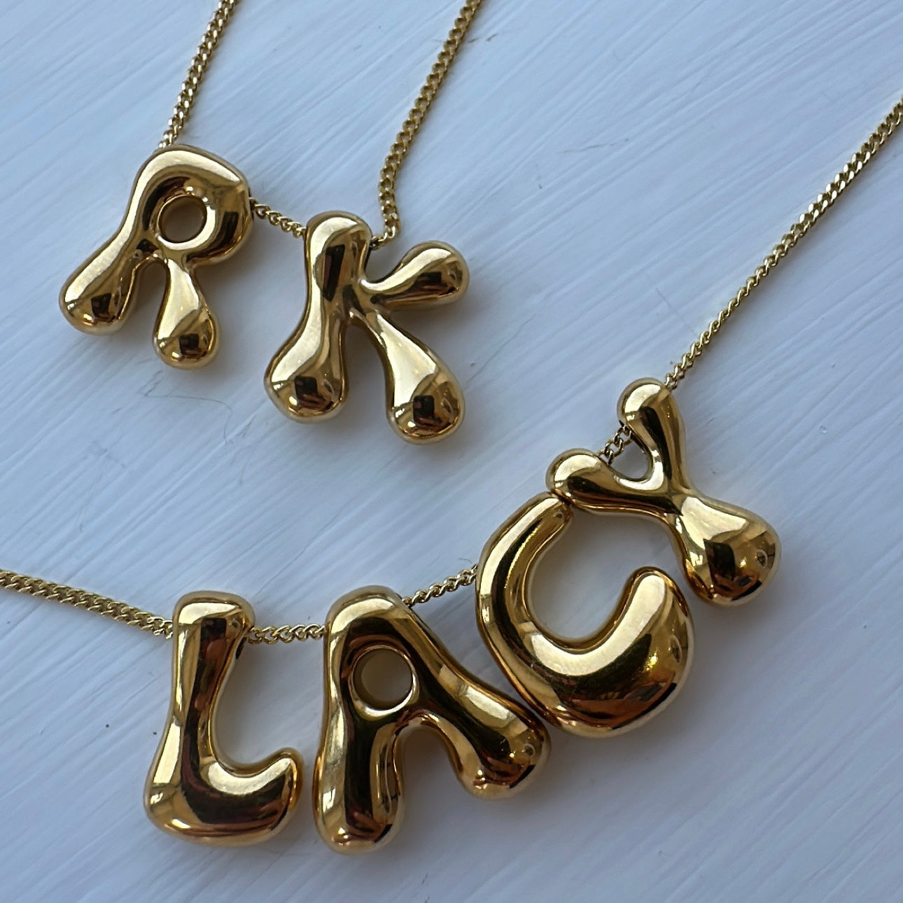 Melted Bubble personalised necklace