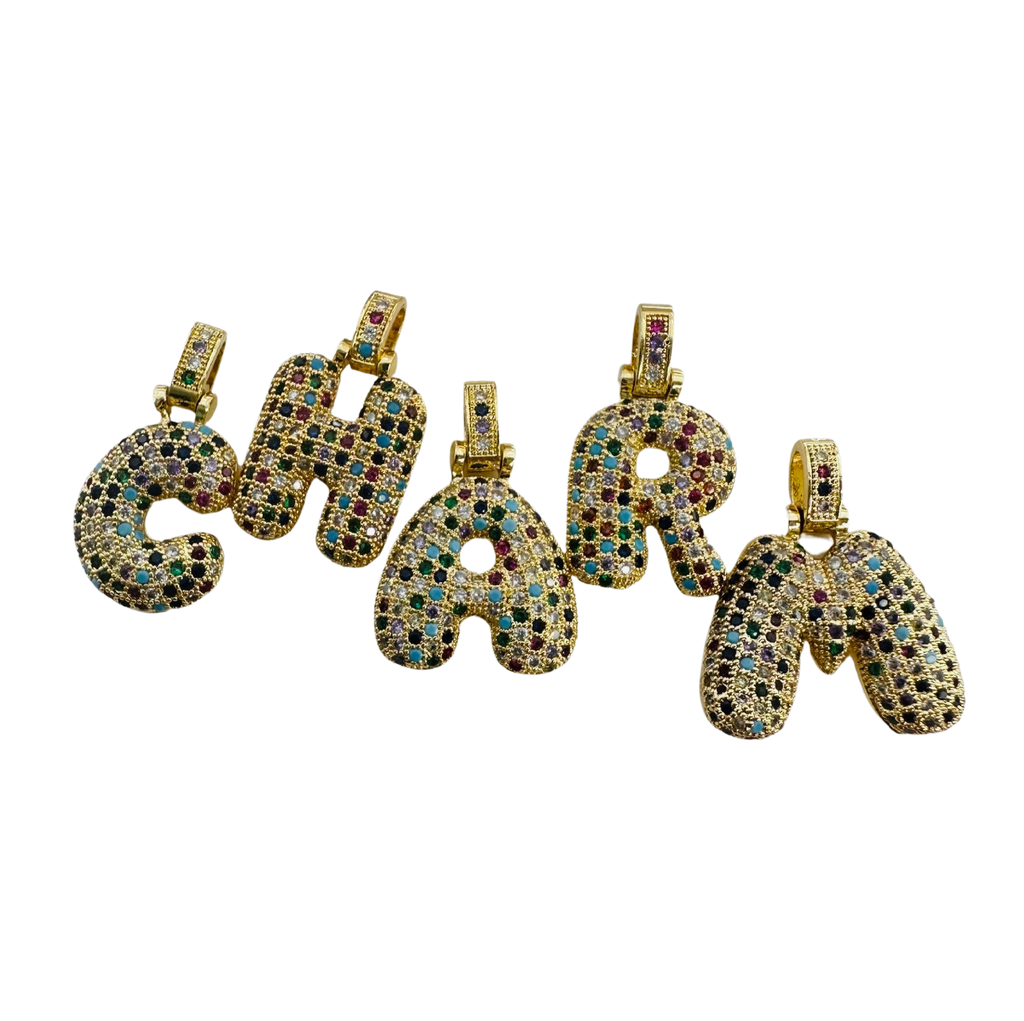 Coloured Bubble initial charm only