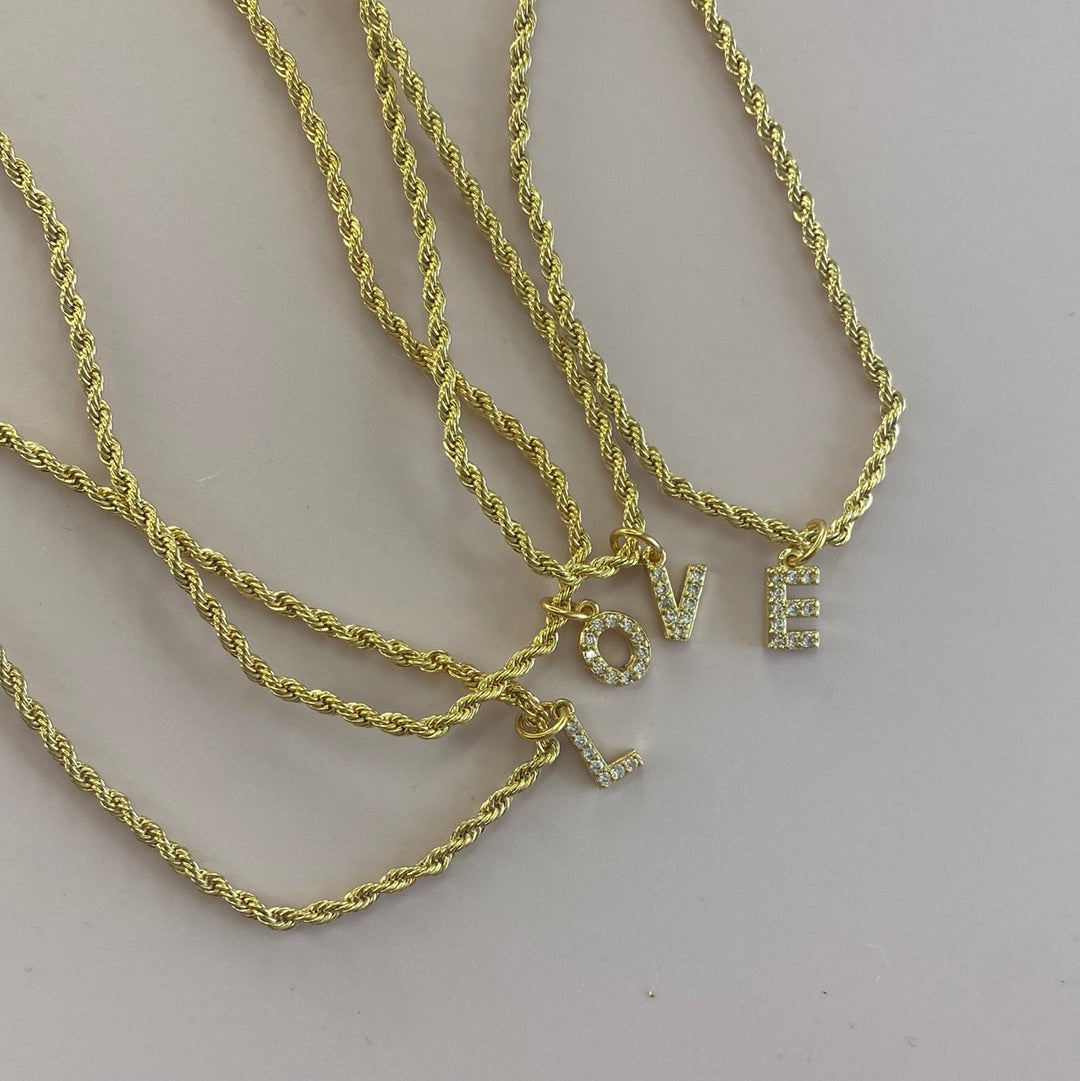 Diamanté Baby Initial Necklace