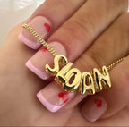 Mini Bubble Name Necklace Single name