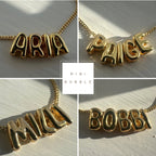 Mini Bubble Name Necklace Single name