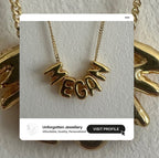 Mini Bubble Name Necklace Single name