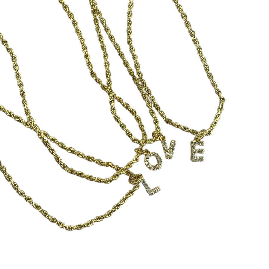 Diamanté Baby Initial Necklace